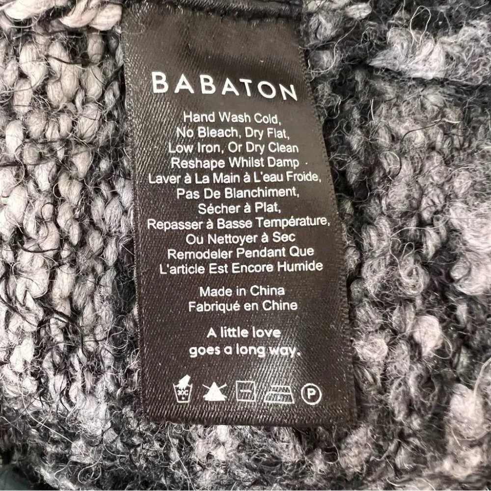 Aritzia Babaton Titus Cropped Alpaca Wool Turtleneck Sweater Size XS Neutral - Picture 10 of 10
